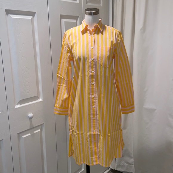 🎉HP🎉 J.Crew Button-up shirtdress in stripe - Picture 3 of 10